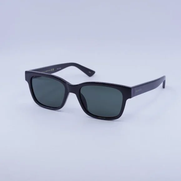 Gucci GG1716S 003 Sunglasses Grey Square Frame, Grey Lenses display picture 3